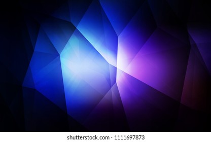 Dark Pink, Blue vector polygon abstract layout. Colorful abstract illustration with triangles. Template for cell phone's backgrounds.