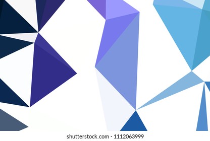 Dark Pink, Blue vector polygon abstract backdrop. A sample with polygonal shapes. New template for your brand book.