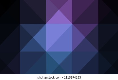 Dark Pink, Blue vector polygon abstract layout. A completely new color illustration in a  polygonal style. A new texture for your design.