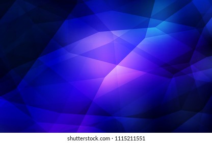 Dark Pink, Blue vector polygon abstract background. Geometric illustration in Origami style with gradient.  Textured pattern for your backgrounds.