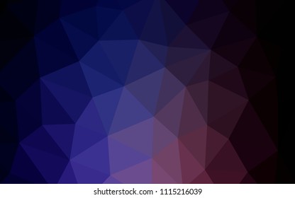 Dark Pink, Blue vector polygon abstract backdrop. Polygonal abstract illustration with gradient. Brand new style for your business design.