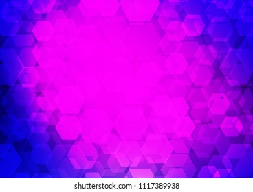 Dark Pink, Blue vector polygon abstract template. Modern geometrical abstract illustration with gradient. Brand new style for your business design.