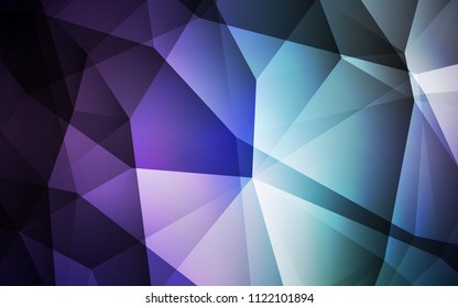 Dark Pink, Blue vector polygon abstract background. Creative geometric illustration in Origami style with gradient. Brand new style for your business design.