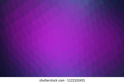 Dark Pink, Blue vector polygon abstract layout. A sample with polygonal shapes. The best triangular design for your business.