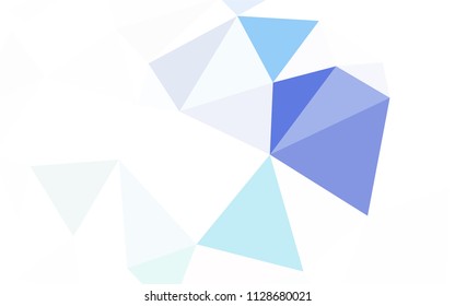 Dark Pink, Blue vector polygon abstract layout. A sample with polygonal shapes. Template for cell phone's backgrounds.