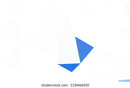 Dark Pink, Blue vector polygon abstract background. Triangular geometric sample with gradient.  Completely new template for your banner.