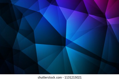 Dark Pink, Blue vector polygon abstract background. Colorful abstract illustration with triangles. Template for cell phone's backgrounds.
