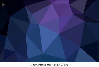 Dark Pink, Blue vector polygon abstract layout. Colorful illustration in polygonal style with gradient. Best triangular design for your business.