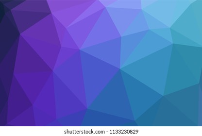 Dark Pink, Blue vector polygon abstract layout. Glitter abstract illustration with an elegant triangles. Template for cell phone's backgrounds.
