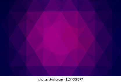 Dark Pink, Blue vector polygon abstract background. Glitter abstract illustration with an elegant triangles. Brand new style for your business design.