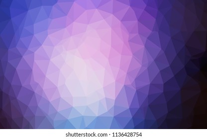 Dark Pink, Blue vector polygon abstract backdrop. Shining polygonal illustration, which consist of triangles. A completely new design for your leaflet.