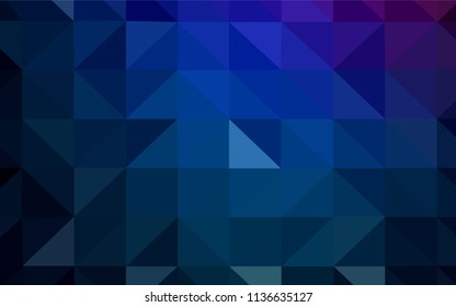Dark Pink, Blue vector polygon abstract background. Modern abstract illustration with triangles. Template for cell phone's backgrounds.