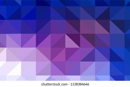 Dark Pink, Blue vector polygon abstract layout. A sample with polygonal shapes. Completely new template for your banner.