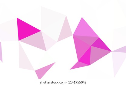 Dark Pink, Blue vector polygon abstract background. Colorful illustration in polygonal style with gradient. A new texture for your web site.