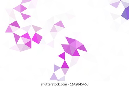 Dark Pink, Blue vector polygon abstract background. A sample with polygonal shapes. Best triangular design for your business.