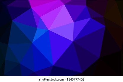 Dark Pink, Blue vector polygon abstract background. A completely new color illustration in a polygonal style. A completely new design for your leaflet.