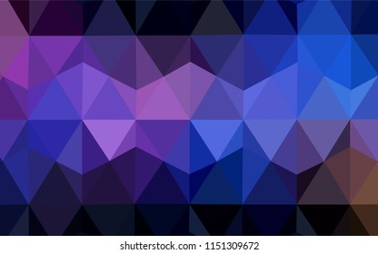 Dark Pink, Blue vector polygon abstract backdrop. Creative geometric illustration in Origami style with gradient. Triangular pattern for your design.