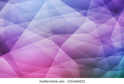 Dark Pink, Blue vector polygon abstract layout. Colorful abstract illustration with triangles. New template for your brand book.