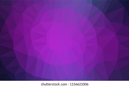 Dark Pink, Blue vector polygon abstract layout. Creative illustration in halftone style with gradient. The polygonal design can be used for your web site.