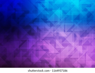 Dark Pink, Blue vector polygon abstract background. Geometric illustration in Origami style with gradient.  A completely new template for your business design.