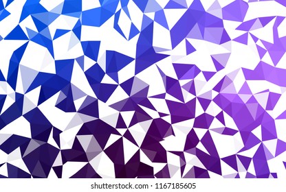 Dark Pink, Blue vector polygon abstract background. Polygonal abstract illustration with gradient. Best triangular design for your business.
