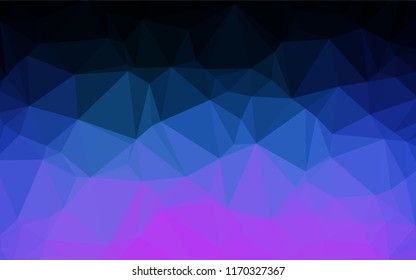 Dark Pink, Blue vector polygon abstract layout. Shining illustration, which consist of triangles. The polygonal design can be used for your web site.