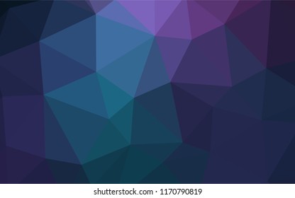 Dark Pink, Blue vector polygon abstract layout. Modern abstract illustration with triangles. A new texture for your web site.