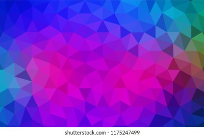 Dark Pink, Blue vector polygon abstract background. A sample with polygonal shapes. Pattern for a brand book's backdrop.