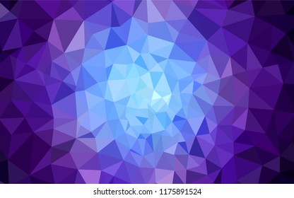 Dark Pink, Blue vector polygon abstract layout. Shining polygonal illustration, which consist of triangles. Completely new template for your banner.