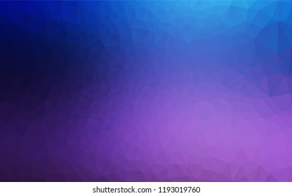 Dark Pink, Blue vector polygon abstract layout. Colorful illustration in abstract style with gradient. The textured pattern can be used for background.