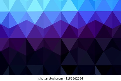 Dark Pink, Blue vector polygon abstract layout. Geometric illustration in Origami style with gradient.  Brand new style for your business design.