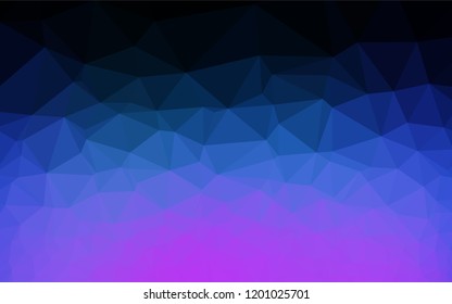 Dark Pink, Blue vector polygon abstract layout. Creative illustration in halftone style with gradient. A completely new design for your business.
