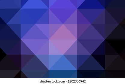 Dark Pink, Blue vector polygon abstract background. Creative geometric illustration in Origami style with gradient. The best triangular design for your business.