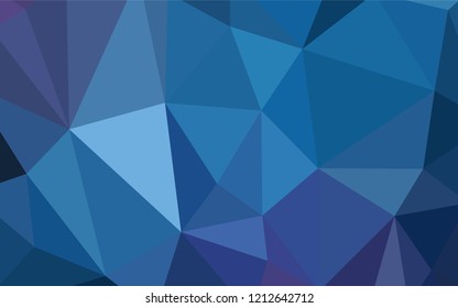 Dark Pink, Blue vector polygon abstract background. Triangular geometric sample with gradient.  Brand new style for your business design.