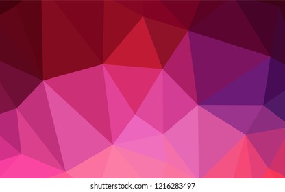 Dark Pink, Blue vector polygon abstract background. Polygonal abstract illustration with gradient. Template for cell phone's backgrounds.