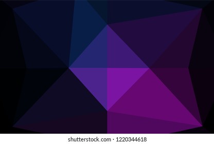 Dark Pink, Blue vector polygon abstract backdrop. Glitter abstract illustration with an elegant design. The template can be used as a background for cell phones.