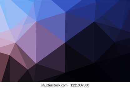 Dark Pink, Blue vector polygon abstract backdrop. Creative illustration in halftone style with gradient. A completely new design for your business.