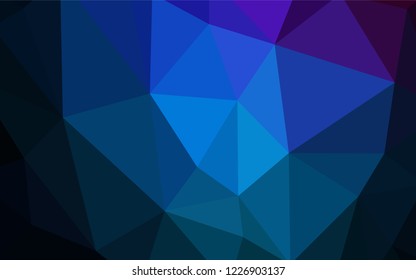 Dark Pink, Blue vector polygon abstract layout. Colorful illustration in abstract style with triangles. Textured pattern for your backgrounds.