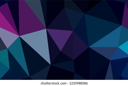Dark Pink, Blue vector polygon abstract layout. A completely new color illustration in a polygonal style. Best triangular design for your business.