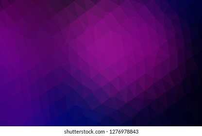 Dark Pink, Blue vector polygon abstract background. A sample with polygonal shapes. Polygonal design for your web site.