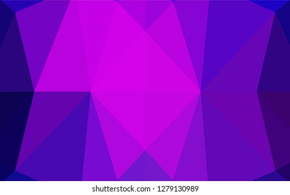 Dark Pink, Blue vector polygon abstract background. An elegant bright illustration with gradient. The completely new template can be used for your brand book.