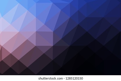 Dark Pink, Blue vector polygon abstract background. Brand new colorful illustration in with gradient. Completely new template for your business design.
