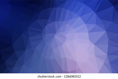 Dark Pink, Blue vector polygon abstract background. Shining illustration, which consist of triangles. Triangular pattern for your business design.