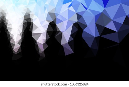 Dark Pink, Blue vector polygon abstract layout. Creative illustration in halftone style with gradient. Template for a cell phone background.