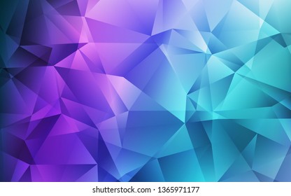 Dark Pink, Blue vector polygon abstract backdrop. Colorful illustration in abstract style with triangles. Brand new design for your business.