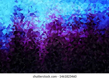 Dark Pink, Blue vector polygon abstract layout. Colorful illustration in polygonal style with gradient. Completely new template for your banner.