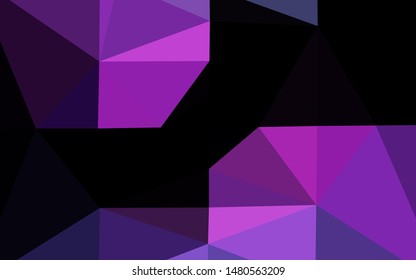 Dark Pink, Blue vector polygon abstract layout. Colorful illustration in Origami style with gradient.  Completely new design for your business.