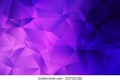 Dark Pink, Blue vector polygon abstract layout. Shining colorful illustration with triangles. New template for your brand book.
