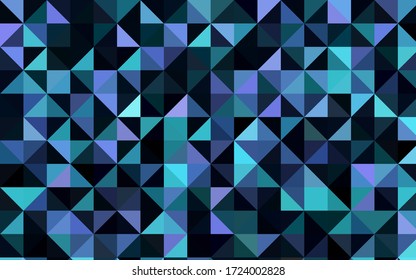 Dark Pink, Blue vector polygon abstract template. Modern geometrical abstract illustration with gradient. Triangular pattern for your business design.