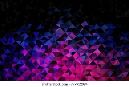 Dark Pink, Blue vector polygon abstract background. Creative geometric illustration in Origami style with gradient. The textured pattern can be used for background.